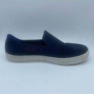 Rothy's The Sneaker Maritime Lattice Stitch Navy Slip On Shoes Women’s Size 9